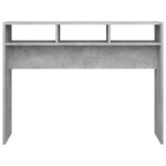 vidaXL Table console gris béton 105x30x80 cm bois d'ingénierie