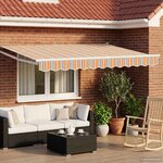 vidaXL Auvent rétractable électrique Gris  Orange  Blanc 3 x 2 5 m