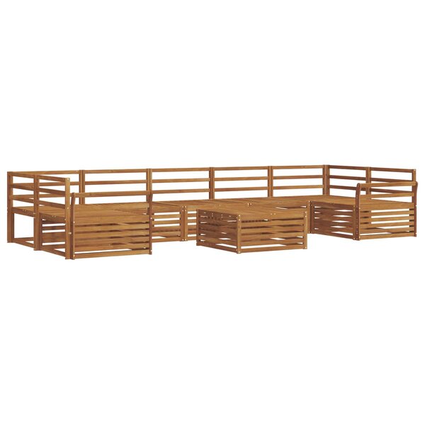 vidaXL Ensemble de canapés d'extérieur 8 Pièces Naturel