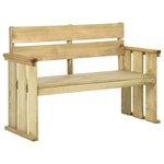 vidaXL Banc de jardin 121 cm bois de pin imprégné