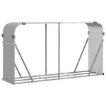 vidaXL Porte-bûches gris clair 180x45x100 cm acier galvanisé