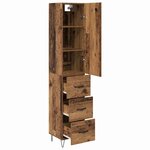 vidaXL Haut Armoire Bois ancien 69 5 x 34 x 180 cm Bois d'ingénierie