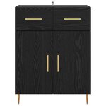 vidaXL Buffet Chêne noir 69 5 x 34 x 90 cm Bois d'ingénierie