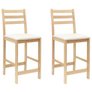 vidaXL Chaises de salle à manger 2 Pièces Naturel 40 x 47 5 x 99 5 cm