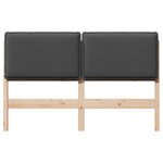 vidaXL Tête de lit capitonnée Gris Naturel et Foncé 120 cm Pin massif