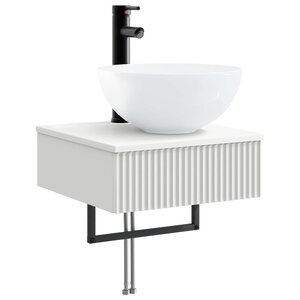 vidaXL Basin de lavage mural Blanc 40 x 41 x 40 5 cm Bois d'ingénierie