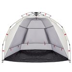 vidaXL Tente de plage 2 personnes gris libération rapide imperméable