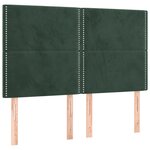 vidaXL Sommier à lattes de lit et matelas Vert foncé 140x190cm Velours
