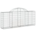 vidaXL Paniers à gabions arqués 8 Pièces 200x30x80/100 cm Fer galvanisé