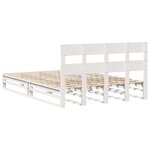vidaXL Cadre de lit sans matelas blanc 135x190 cm bois de pin massif