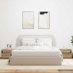 VidaXL Table de chevet avec lumières LED chêne artisanal 60x35x40 cm