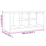 vidaXL Banc à chaussures ALTA blanc 100x35x45 cm bois massif de pin
