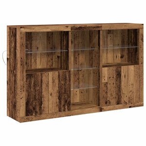 vidaXL Buffet LED Bois ancien 162 x 37 x 100 cm Bois d'ingénierie