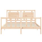 vidaXL Cadre de lit sans matelas bois de pin massif
