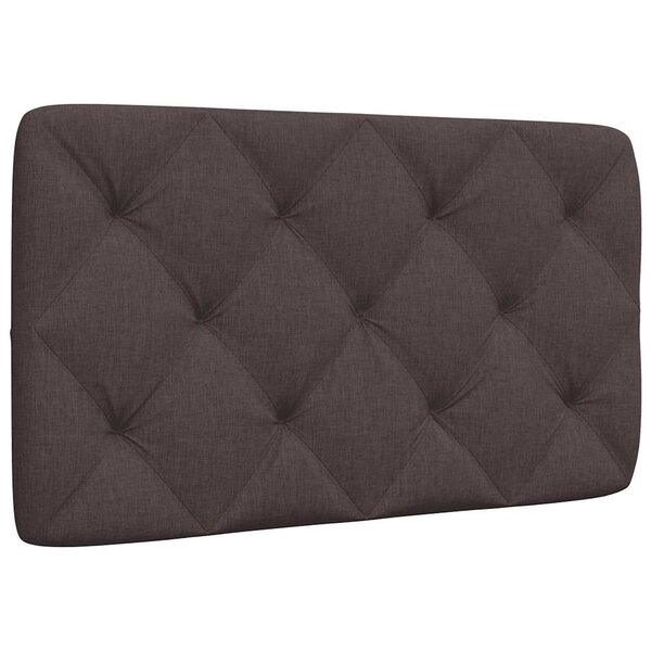 vidaXL Coussin de tête de lit marron foncé 80 cm tissu