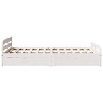 vidaXL Cadre de lit sans matelas blanc 135x190 cm bois de pin massif