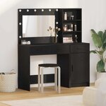 vidaXL Table de Toilette avec tiroir 2 Pièces Noir 78.5 x 41 x 135 cm