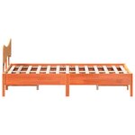 vidaXL Cadre de lit sans matelas cire marron 140x200cm bois pin massif