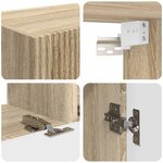 vidaXL Ensemble de meuble TV mural Montage mural 4 Pièces Chêne Sonoma