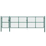 vidaXL Portal de jardin maille vert 500x175 cm acier galvanisé