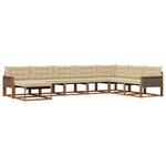 vidaXL Ensemble de canapés d'extérieur 8 pc Naturel et Beige