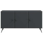 vidaXL Meuble TV Noir 99 x 34 5 x 50 cm Bois d'ingénierie