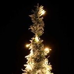 vidaXL Sapin de Noël artificiel escamotable neige floquée 50 LED 120cm