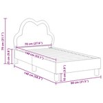 vidaXL Cadre de lit pour tout-petit avec tête de lit Gris clair PU