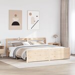 vidaXL Cadre de lit avec tête de lit sans matelas 200x200 cm