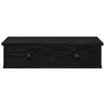vidaXL Étagère murale avec tiroirs noir 60x25x15 cm bois d'ingénierie