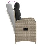 vidaXL Chaise de jardin inclinable Gris clair et gris foncé