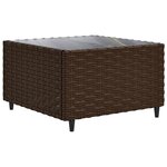 vidaXL Salon de jardin 6 Pièces avec coussins Marron Résine tressée
