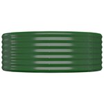 vidaXL Lit surélevé de jardin Acier enduit de poudre 322x100x36cm Vert