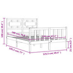 vidaXL Cadre de lit sans matelas blanc bois de pin massif