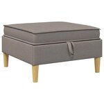 vidaXL Canapé modulaire avec rangement 4 Pièces Taupe Tissu