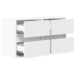 vidaXL Meuble TV mural avec lumières LED blanc 80x31x45 cm