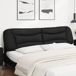 vidaXL Coussin de tête de lit Hvar noir 200 cm similicuir
