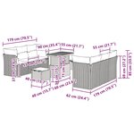 vidaXL Ensemble de canapé de jardin avec coussin 9 Pièces Gris