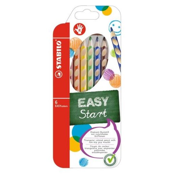 Etui de 6 Crayons de couleur ergonomique EASYcolors Start Droitier STABILO