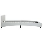 vidaXL Cadre de lit avec LED sans matelas blanc 160x200 cm