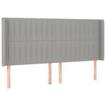vidaXL Sommier à lattes de lit matelas LED Gris clair 180x200 cm Tissu