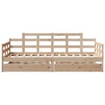 vidaXL Lit de jour avec tiroirs sans matelas 90x200 cm bois massif