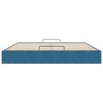 vidaXL Cadre de lit ottoman sans matelas bleu foncé 200x200 cm velours