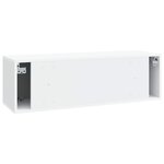 vidaXL Meuble TV mural Blanc 98 x 31 x 30 cm Bois d'ingénierie