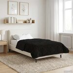 vidaXL Duvet d'hiver Noir 155 x 200 cm Microfibre et polaire Teddy