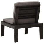 vidaXL Chaises de salon de jardin et coussins lot de 2 Plastique Gris