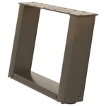 vidaXL Pieds de table basse en U  2 pièces  acier naturel  50 x (30-31) cm