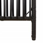 vidaXL Cloison de séparation 5 panneaux noir résine tressée