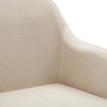 vidaXL Chaises pivotantes à manger lot de 2 crème tissu