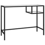 Bureau table poste de travail meuble d'ordinateur informatique étude d'ordinateur Transparent 100 x 36 x 74 cm verre transparent 02_0023765